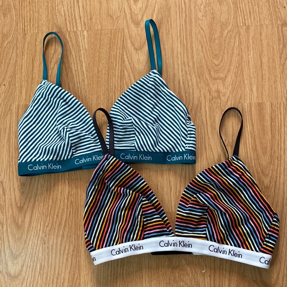 2 Calvin Klein Bralettes